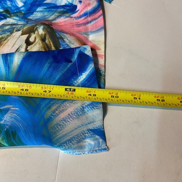 Soft Surroundings Women PXL Penelope Maxi Dress Tropical Sleeveless Floral Palm - Picture 8 of 9